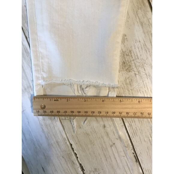 Frame White Denim Frayed Ankle Le Skinny de Jeanne size 29 - Picture 13 of 13